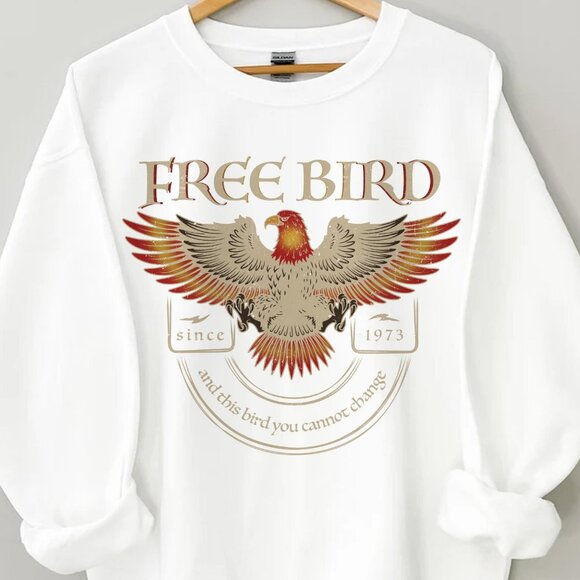 Retro Music Shirt, Rock Band Tee, Free Bird Shirt, Trendy Music Fans Sweatshirt - Picture 2 of 4